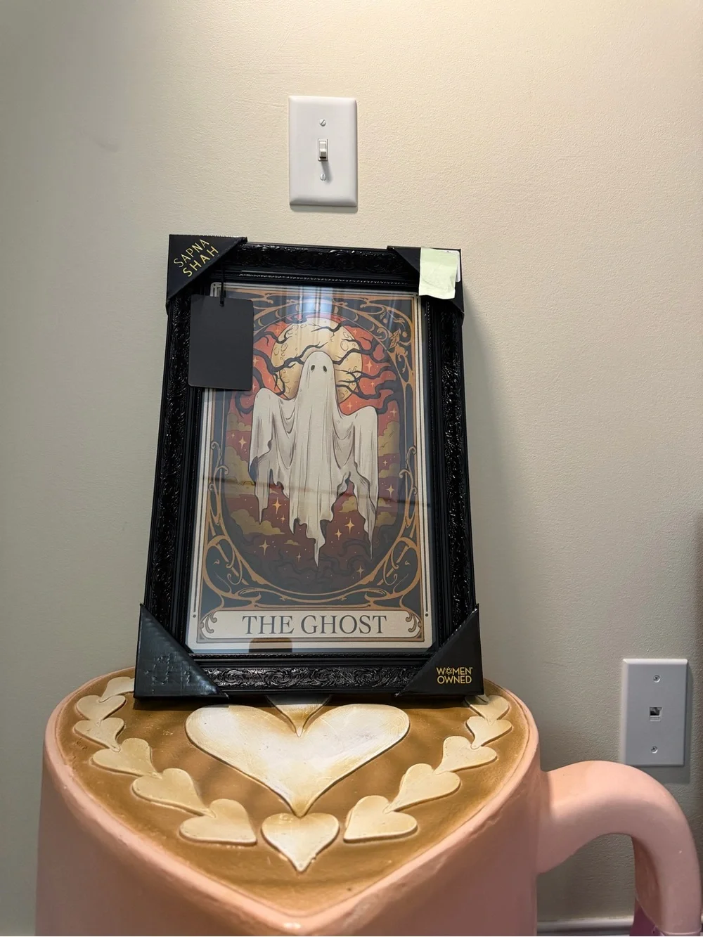 Sapna Shah Halloween Tarot Card The Ghost Framed Wall Hanging Picture